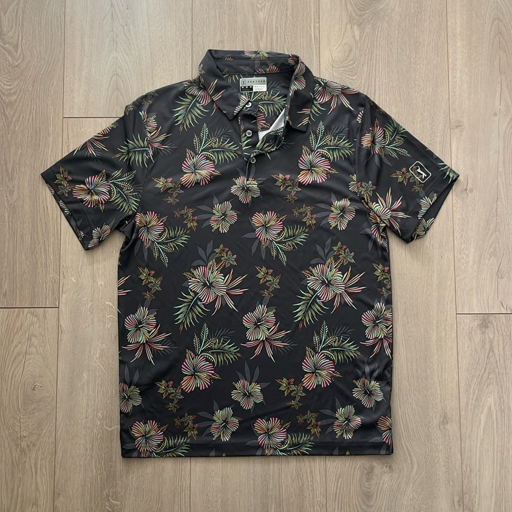 Pga Tour Fun Flower Golf Shirt